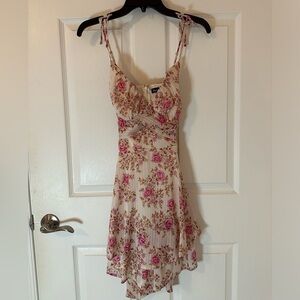 Floral Pink and Cream Dress